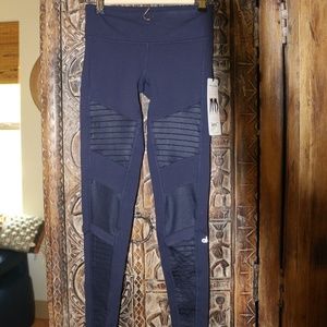 BRAND NEW Navy Blue ALO Yoga Moto Leggings XS